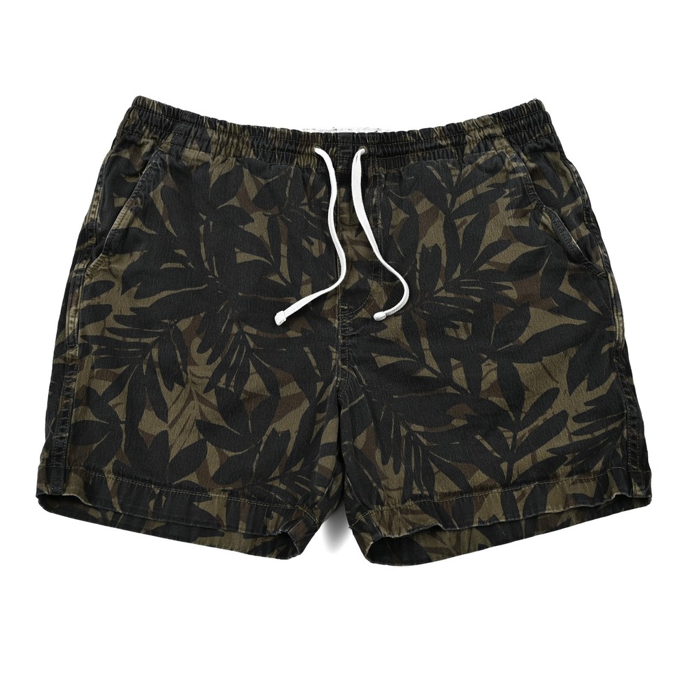 J Crew Stretch Dock Shorts Cotton Camo Mens Large Drawstring Resort Pockets Golf